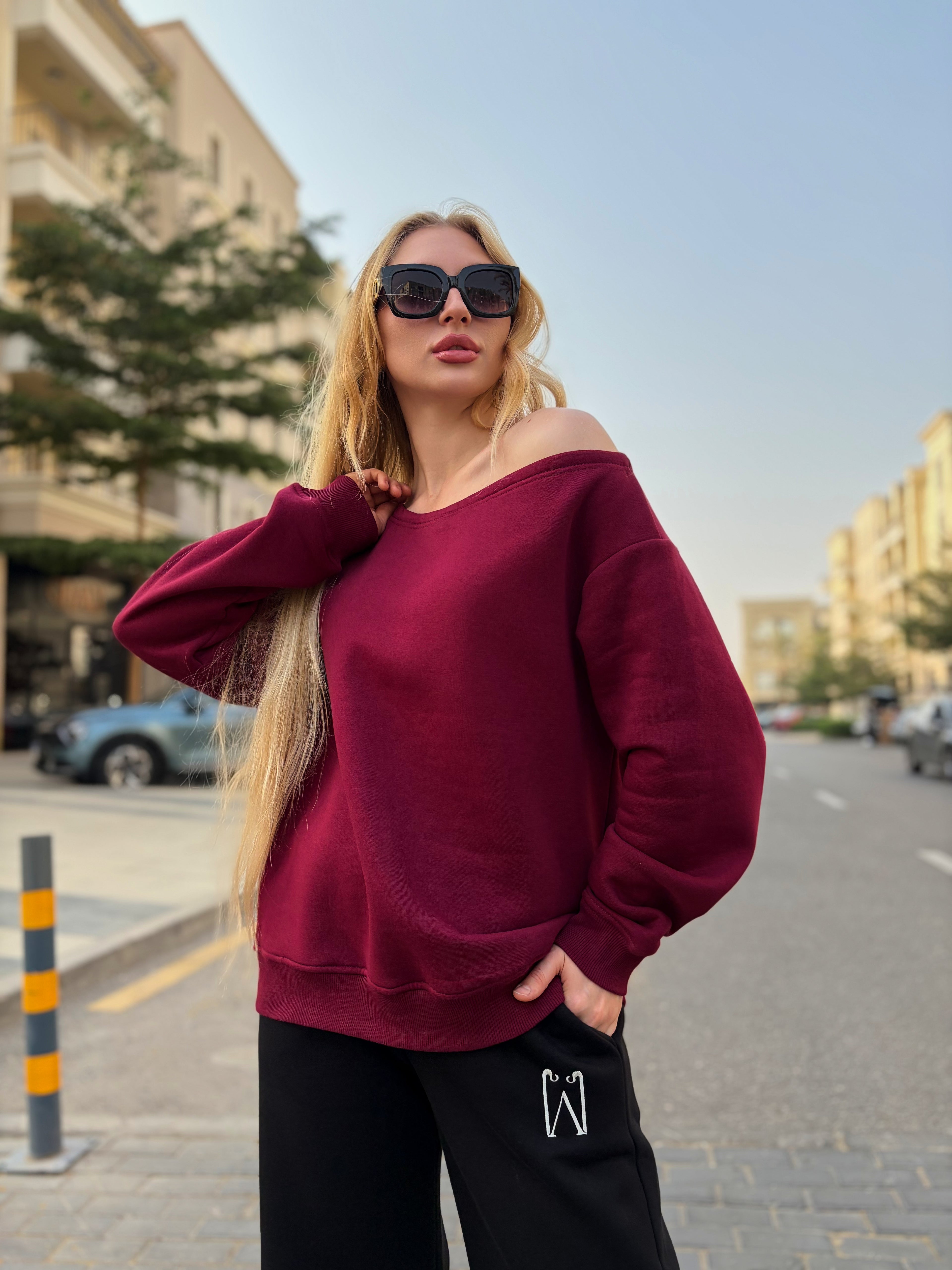 Off-shoulder Sweatshirt